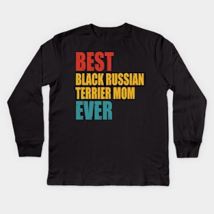 Vintage Best Black Russian Terrier Mom Ever T-shirt Kids Long Sleeve T-Shirt